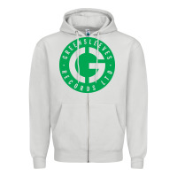 Dove Grey Greensleeves Records Zipper Hoodie - artisFamous