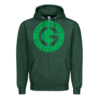 Sports Green Greensleeves Records Zipper Hoodie - artisFamous