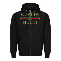 Black chatta hucci Zipper Hoodie - artisFamous