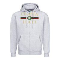 Heather Grey chatta hucci Zipper Hoodie - artisFamous