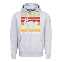 Heather Grey chonk cat funny cat meme cat dad cat mom Zipper Hoodie - artisFamous