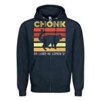 Navy chonk cat funny cat meme cat dad cat mom Zipper Hoodie - artisFamous