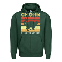 Sports Green chonk cat funny cat meme cat dad cat mom Zipper Hoodie - artisFamous