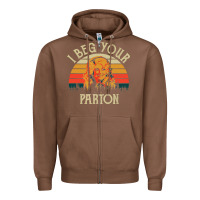 Chestnut vintage i beg your parton Zipper Hoodie - artisFamous