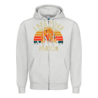 Dove Grey vintage i beg your parton Zipper Hoodie - artisFamous