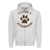 Dove Grey future veterinarian Zipper Hoodie - artisFamous