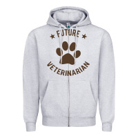 Heather Grey future veterinarian Zipper Hoodie - artisFamous