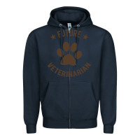 Navy future veterinarian Zipper Hoodie - artisFamous