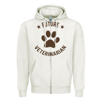 Oatmeal Heather future veterinarian Zipper Hoodie - artisFamous