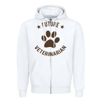 White future veterinarian Zipper Hoodie - artisFamous