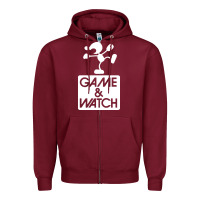 Burgundy game & watch tribute Zipper Hoodie - artisFamous