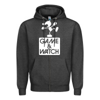 Charcoal Heather game & watch tribute Zipper Hoodie - artisFamous