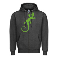 Charcoal Heather gecko reptile Zipper Hoodie - artisFamous