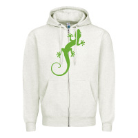 Oatmeal Heather gecko reptile Zipper Hoodie - artisFamous