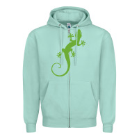 Seafoam gecko reptile Zipper Hoodie - artisFamous