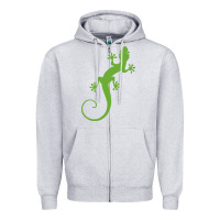 Heather Grey gecko reptile Zipper Hoodie - artisFamous