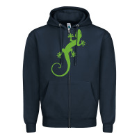 Navy gecko reptile Zipper Hoodie - artisFamous
