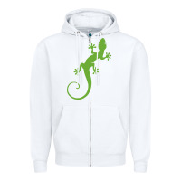 White gecko reptile Zipper Hoodie - artisFamous