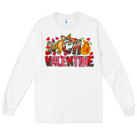 White Nacho Valentine Long Sleeve Tee - CowhideDigitalArt