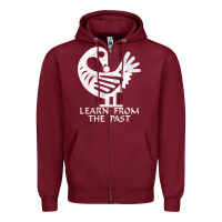 Burgundy african adinkra sankofa Zipper Hoodie - artisFamous