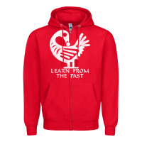 Red african adinkra sankofa Zipper Hoodie - artisFamous