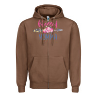 Chestnut blessed momma Zipper Hoodie - artisFamous