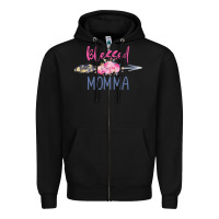 Black blessed momma Zipper Hoodie - artisFamous
