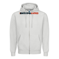 Dove Grey interpol antics crop top Zipper Hoodie - artisFamous