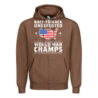 Chestnut back to back undefeated world war champs Zipper Hoodie - artisFamous