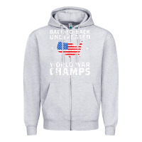 Heather Grey back to back undefeated world war champs Zipper Hoodie - artisFamous