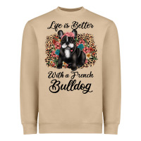 Mushroom life is better with a french bulldog Heavyweight Sweatshirt - JahusDesignShop