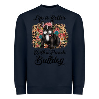 Navy life is better with a french bulldog Heavyweight Sweatshirt - JahusDesignShop