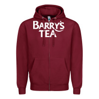 Burgundy barry's tea graphic Zipper Hoodie - artisFamous