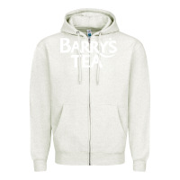 Oatmeal Heather barry's tea graphic Zipper Hoodie - artisFamous
