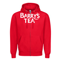 Red barry's tea graphic Zipper Hoodie - artisFamous