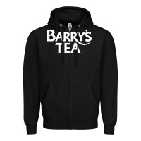 Black barry's tea graphic Zipper Hoodie - artisFamous