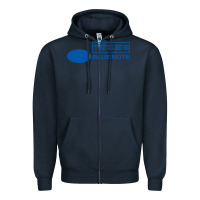 Navy blue note jazz music records Zipper Hoodie - artisFamous