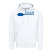 White blue note jazz music records Zipper Hoodie - artisFamous