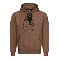 Chestnut hands up pistol Zipper Hoodie - artisFamous