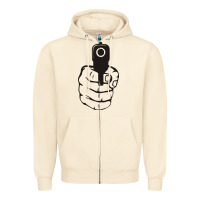 Sandshell hands up pistol Zipper Hoodie - artisFamous