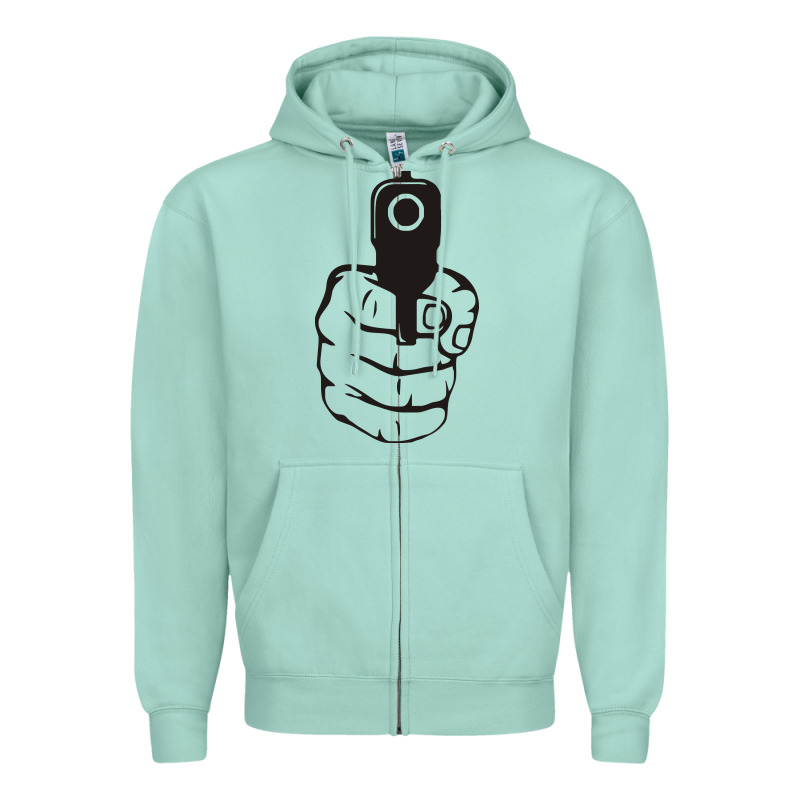 Hands Up Pistol Zipper Hoodie by artisFamous | Teevron