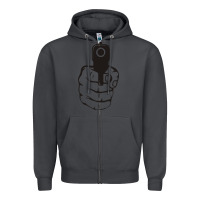 Smoke hands up pistol Zipper Hoodie - artisFamous