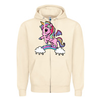 Sandshell cute unicorn Zipper Hoodie - artisFamous