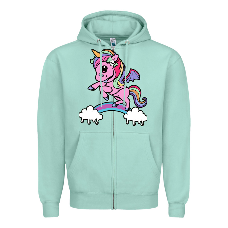 Cute Unicorn Zipper Hoodie by artisFamous | Teevron