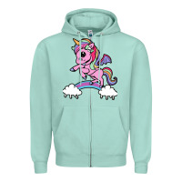 Seafoam cute unicorn Zipper Hoodie - artisFamous