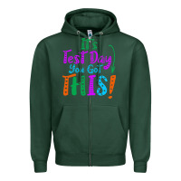 Sports Green it's test day you got this Zipper Hoodie - artisFamous