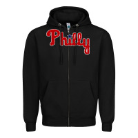 Black baseball philly Zipper Hoodie - artisFamous