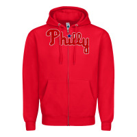 Red baseball philly Zipper Hoodie - artisFamous