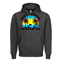 Charcoal Heather beer n' sunshine the only B.S. i need Zipper Hoodie - artisFamous