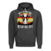Charcoal Heather vintage not my pasture not my bull cow Zipper Hoodie - artisFamous
